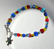 Petite Autism Awareness Beaded Bracelet