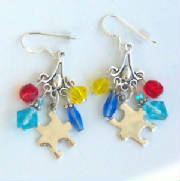 Autism Awareness Crystal Chandelier Earrings