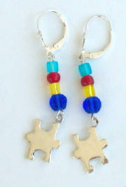 Autism Awareness Beaded Earrings